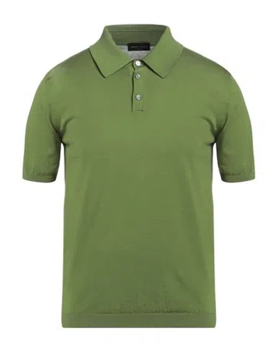 Roberto Collina Man Sweater Military Green Size 38 Cotton