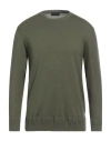 Roberto Collina Man Sweater Military Green Size 38 Cotton