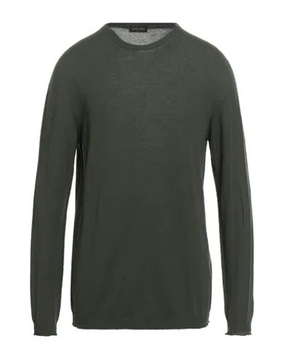 ROBERTO COLLINA ROBERTO COLLINA MAN SWEATER MILITARY GREEN SIZE 44 CASHMERE