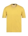 Roberto Collina Man Sweater Apricot Size 38 Cotton In Yellow