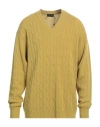 Roberto Collina Man Sweater Mustard Size 36 Merino Wool, Cashmere In Yellow