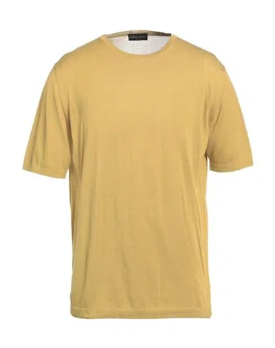 Roberto Collina Man Sweater Mustard Size 40 Cotton In Yellow