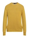 Roberto Collina Man Sweater Mustard Size 42 Cotton, Linen In Yellow