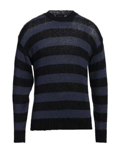 Roberto Collina Man Sweater Navy Blue Size 36 Merino Wool In Navy Blue