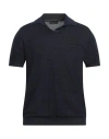 Roberto Collina Man Sweater Navy Blue Size 40 Linen