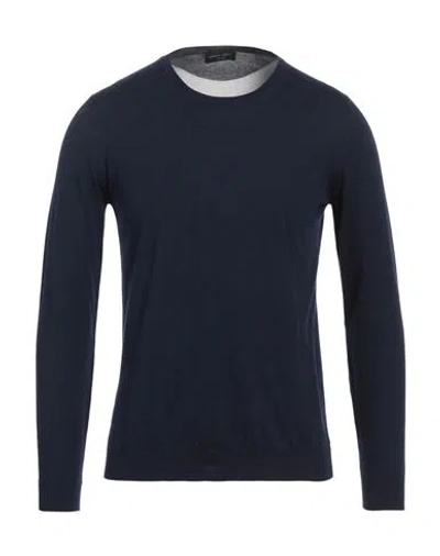 ROBERTO COLLINA ROBERTO COLLINA MAN SWEATER NAVY SIZE 44 COTTON