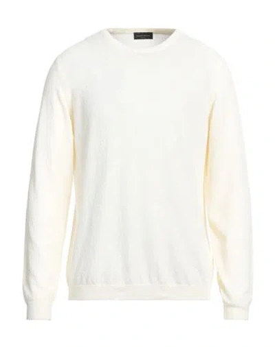 Roberto Collina Man Sweater Off White Size 42 Cotton, Polyamide In Off White