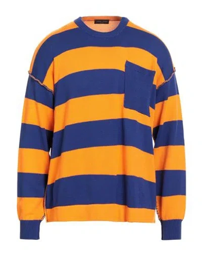 Roberto Collina Man Sweater Orange Size 40 Cotton