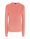 Roberto Collina Man Sweater Orange Size 42 Cotton, Viscose, Nylon In Orange