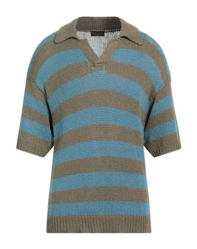 Roberto Collina Man Sweater Pastel Blue Size 38 Cotton