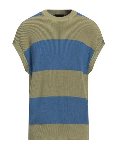 Roberto Collina Man Sweater Pastel Blue Size 38 Cotton
