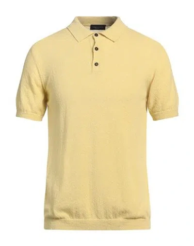 Roberto Collina Man Sweater Pastel Yellow Size 38 Cotton, Polyamide