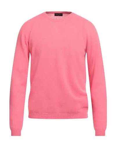 Roberto Collina Man Sweater Pink Size 40 Cashmere
