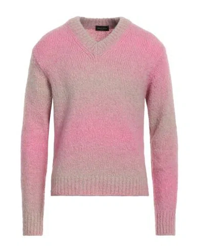 Roberto Collina Man Sweater Pink Size 42 Baby Alpaca Wool, Nylon