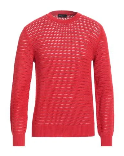 Roberto Collina Man Sweater Red Size 38 Cotton
