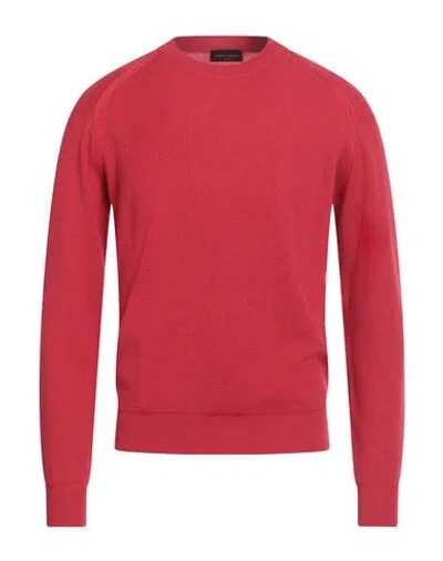 Roberto Collina Man Sweater Red Size 38 Merino Wool