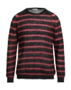 Roberto Collina Man Sweater Red Size 38 Mohair Wool, Virgin Wool, Nylon, Elastane In Black
