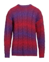 Roberto Collina Man Sweater Red Size 42 Baby Alpaca Wool, Nylon In Red