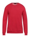 Roberto Collina Man Sweater Tomato Red Size 44 Merino Wool