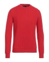 Roberto Collina Man Sweater Tomato Red Size 44 Merino Wool In Red
