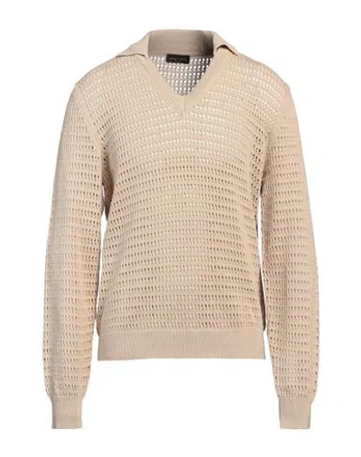 Roberto Collina Man Sweater Sand Size 38 Cotton In Beige