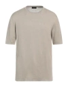 Roberto Collina Man Sweater Sand Size 42 Linen In Beige