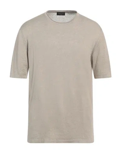 Roberto Collina Man Sweater Sand Size 42 Linen In Beige
