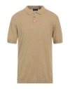Roberto Collina Man Sweater Sand Size 44 Cotton, Polyamide In Beige