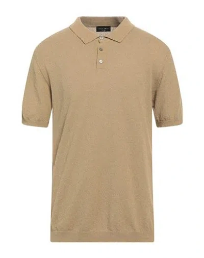Roberto Collina Man Sweater Sand Size 44 Cotton, Polyamide In Beige