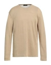 Roberto Collina Man Sweater Sand Size 44 Linen In Beige