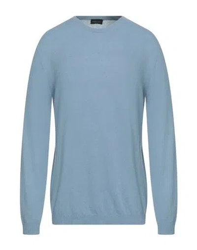 Roberto Collina Man Sweater Sky Blue Size 44 Cashmere