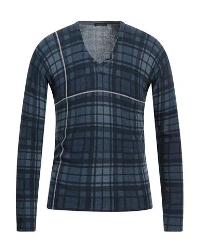 Roberto Collina Man Sweater Slate Blue Size 38 Merino Wool