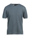Roberto Collina Man Sweater Slate Blue Size 42 Linen