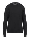 Roberto Collina Man Sweater Charcoal Size 44 Merino Wool In Gray