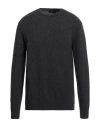 Roberto Collina Man Sweater Charcoal Size 42 Wool, Cashmere In Grey
