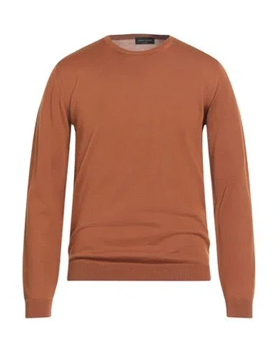 Roberto Collina Man Sweater Tan Size 40 Merino Wool
