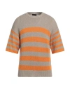 Roberto Collina Man Sweater Taupe Size 38 Cotton, Linen In Grey