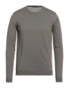 Roberto Collina Man Sweater Taupe Size 44 Merino Wool In Grey