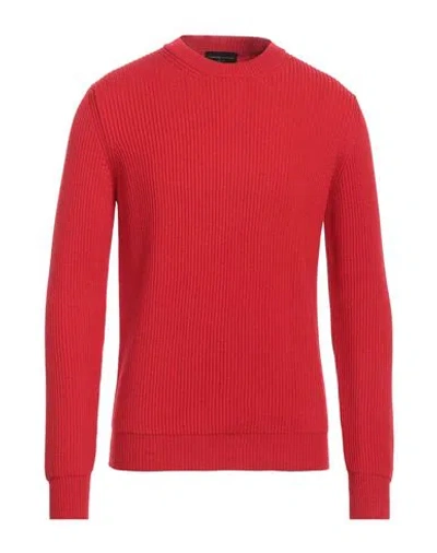 Roberto Collina Man Sweater Tomato Red Size 44 Merino Wool