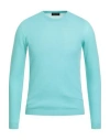 Roberto Collina Man Sweater Turquoise Size 36 Cashmere