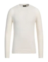 Roberto Collina Man Sweater Ivory Size 36 Cotton, Nylon, Elastane In White