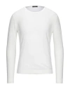 Roberto Collina Man Sweater White Size 38 Merino Wool, Silk