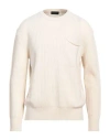 Roberto Collina Man Sweater White Size 40 Wool, Cashmere