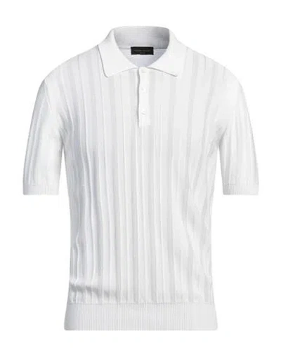 Roberto Collina Man Sweater White Size 44 Cotton, Viscose In White