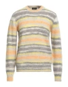 Roberto Collina Man Sweater Yellow Size 40 Nylon, Synthetic Fibers, Mohair Wool, Alpaca Wool, Wool