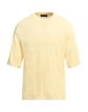 Roberto Collina Man Sweater Yellow Size 42 Cotton