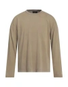 Roberto Collina Man T-shirt Khaki Size 38 Cotton In Beige