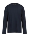 Roberto Collina Man Sweater Dark Green Size 38 Cotton In Navy Blue