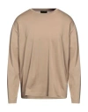 Roberto Collina Man T-shirt Sand Size 38 Cotton In Beige