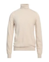 Roberto Collina Man Turtleneck Beige Size 38 Wool, Cashmere